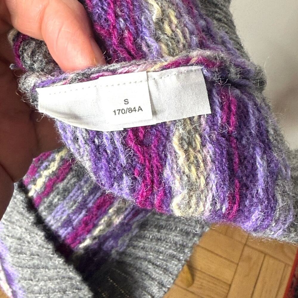 Acne Studio Gray and Purple Korina Fair Isle Sweater Vest - Picture 5 of 9
